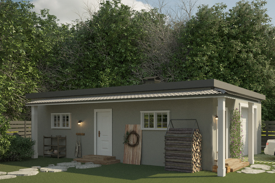 Загородный дом с баней