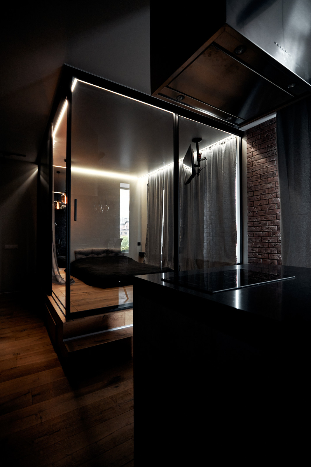 Угловая интерьерная перегородка raumplus