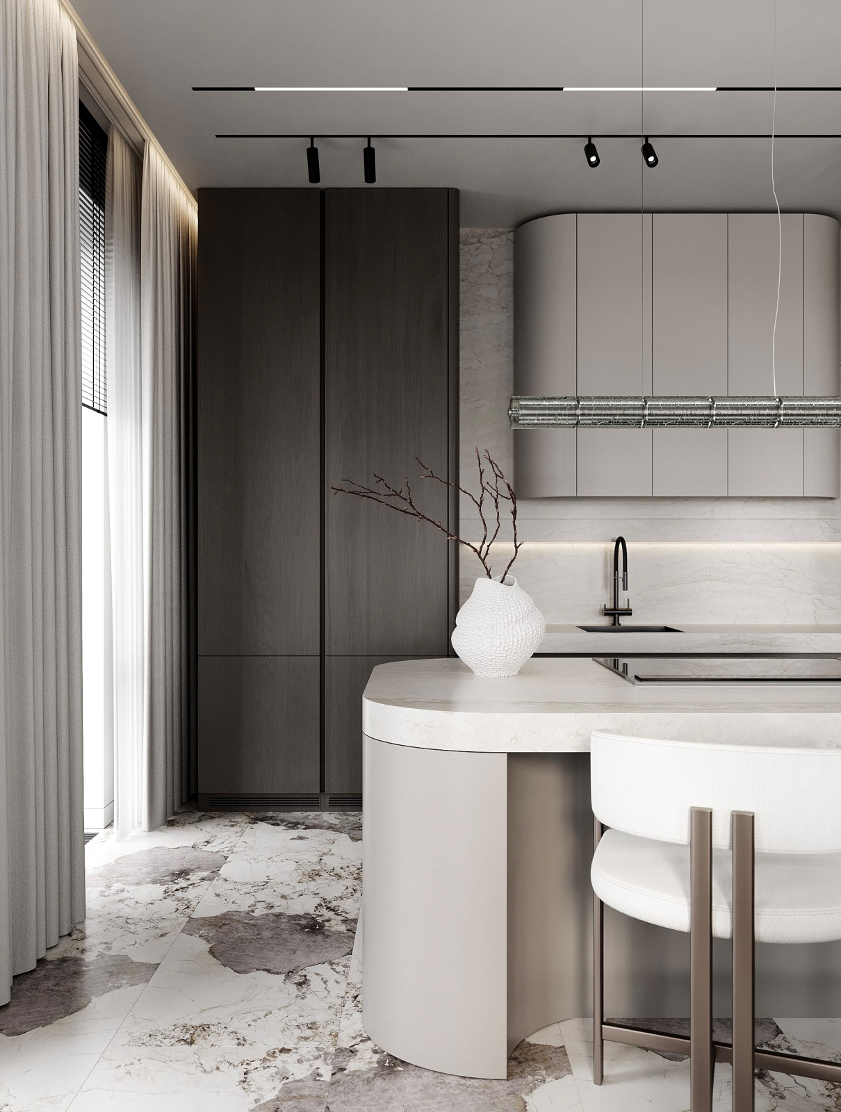 Просторная кухня-гостиная