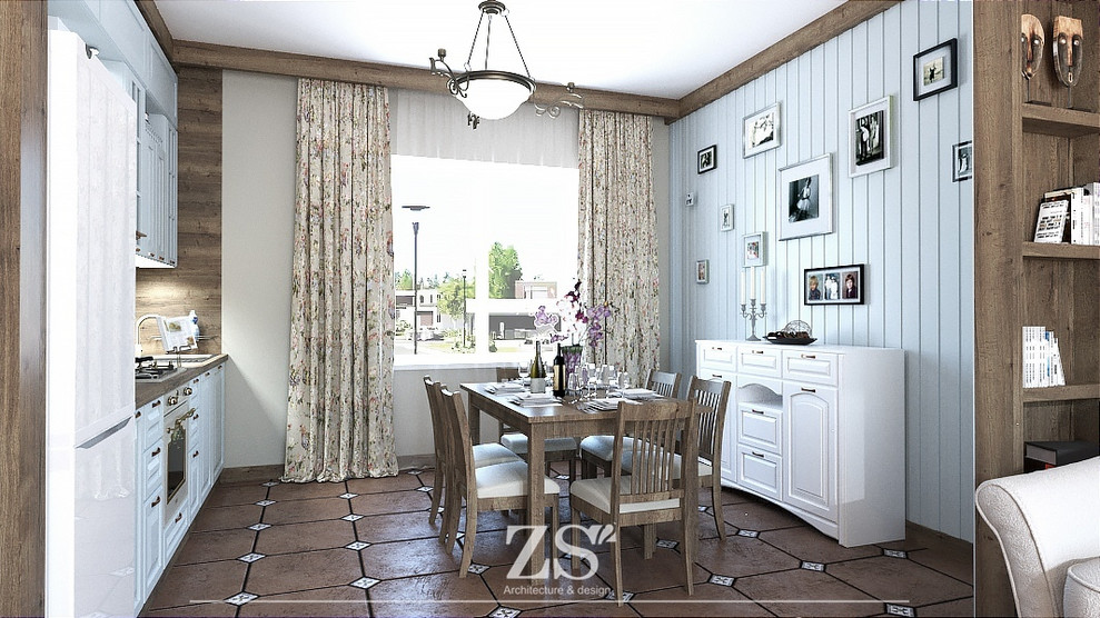 коттедж Луговое, кухня гостиная