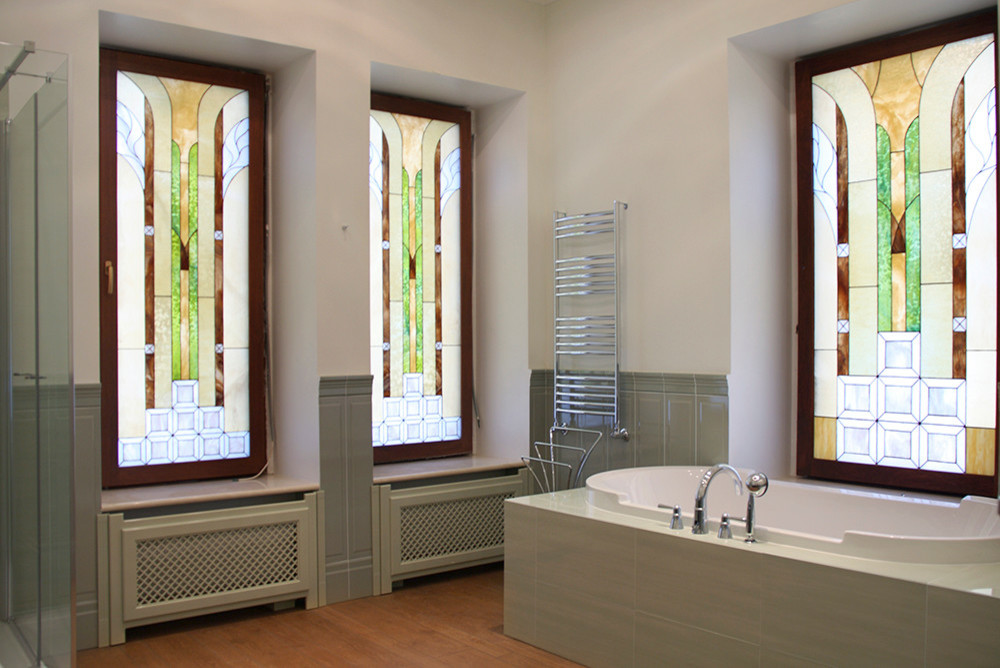 Интерьер хозяйской ванной. Резиденция Монолит