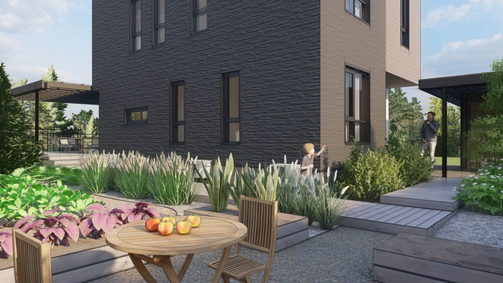 Благоустройство участка в коттеджном поселке Литл Токио, г. Казань