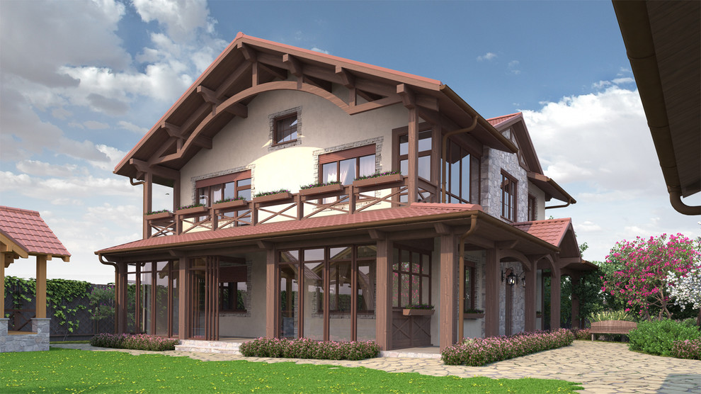 Обложка проекта: ПРОЕКТ ДОМА И УЧАСТКА ПОД КЛЮЧ - ЛУКОМОРЬЕ / PRIVATE RESIDENCE LUKOMORIE