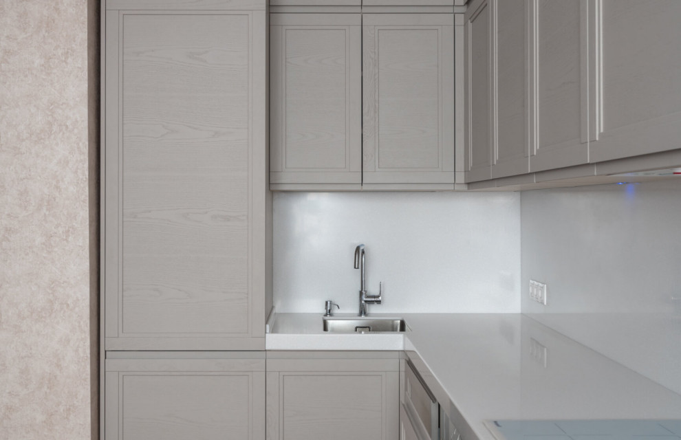 Угловая кухня Джаспер в цвете Экрю от дизайнера