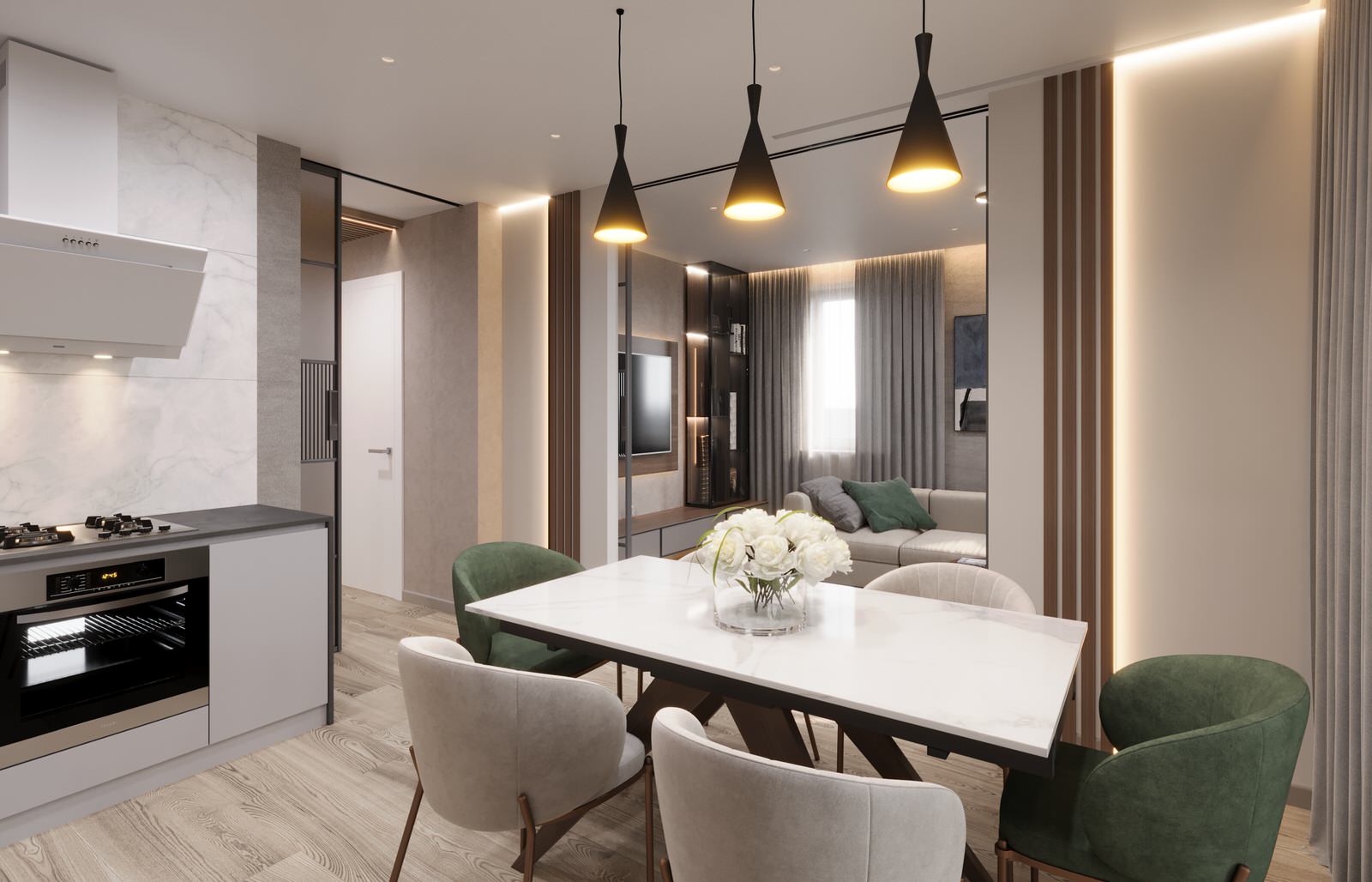 Обложка проекта: Квартира в курортном городе Зеленоградск