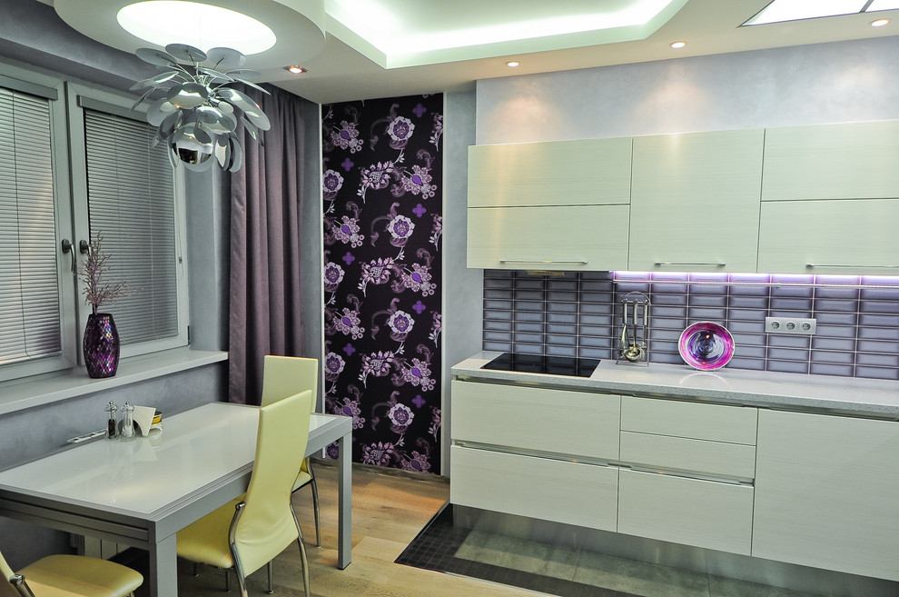 Скай Форт. Необычный интерьер квартиры площадью около 100 м2