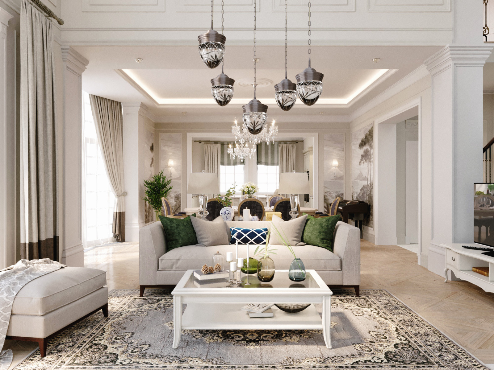 Загородный дом в классическом стиле 370 м.кв