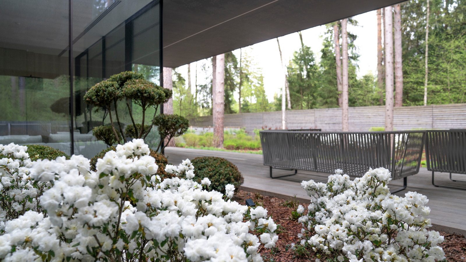 В гармонии с лесом. Модернистский сад. КП Новоуспенский 2020 г