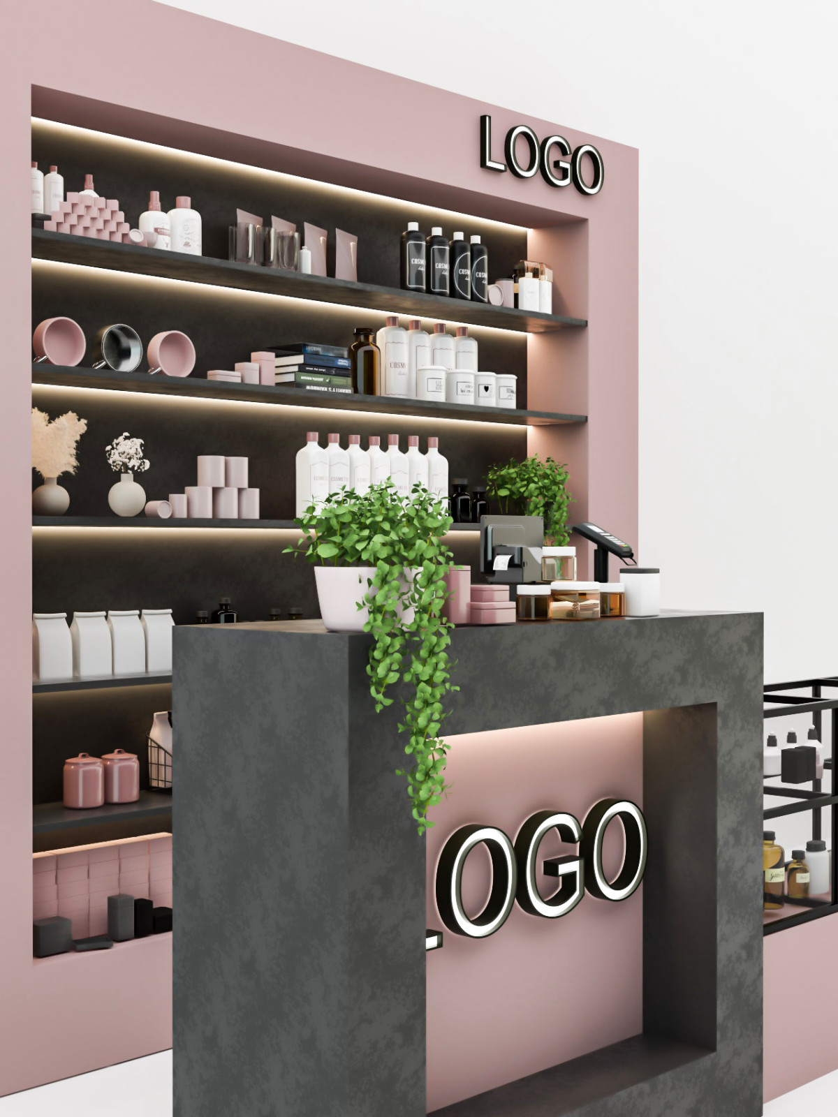 Дизайн торгового островка косметики