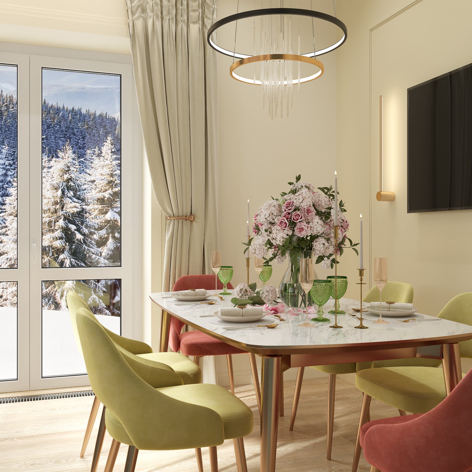 Дизайн Проект интерьера кухни в загородном доме