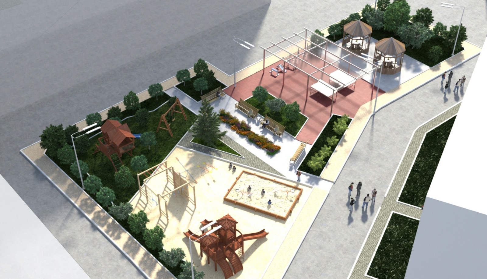 Дизайн благоустройства двора многоквартирного дома