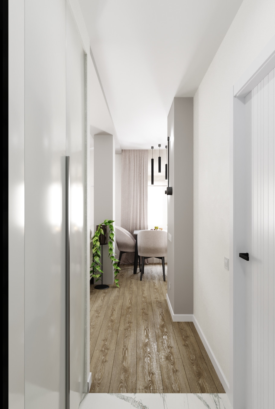 Квартира в минимализме на северной стороне