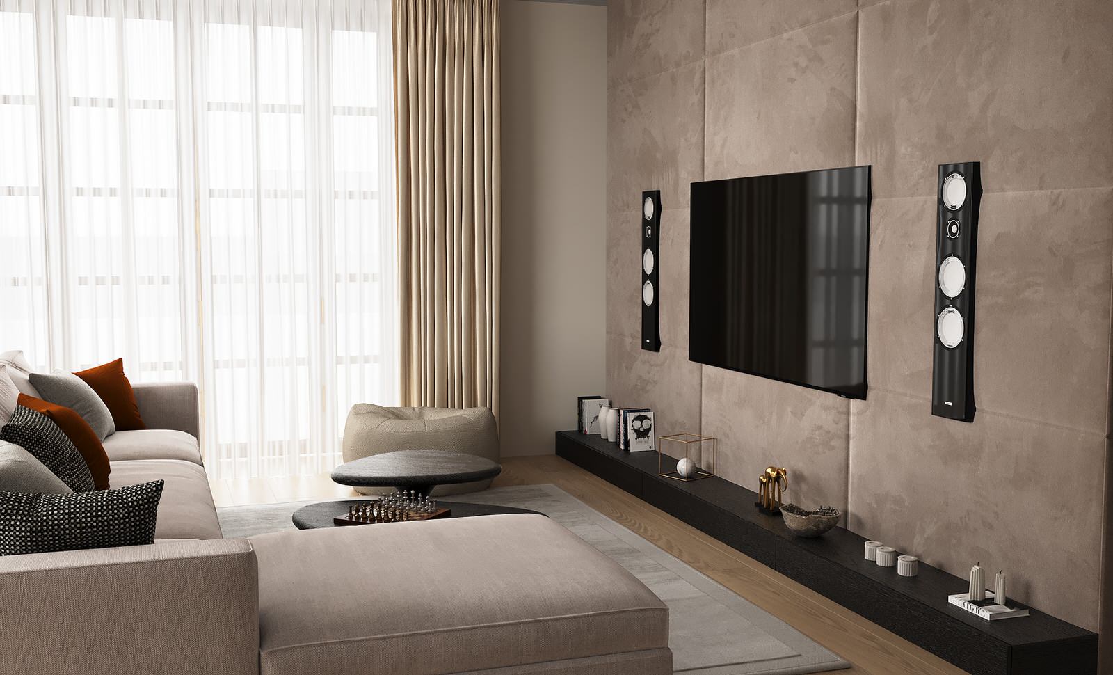 Гостиная загородного дома