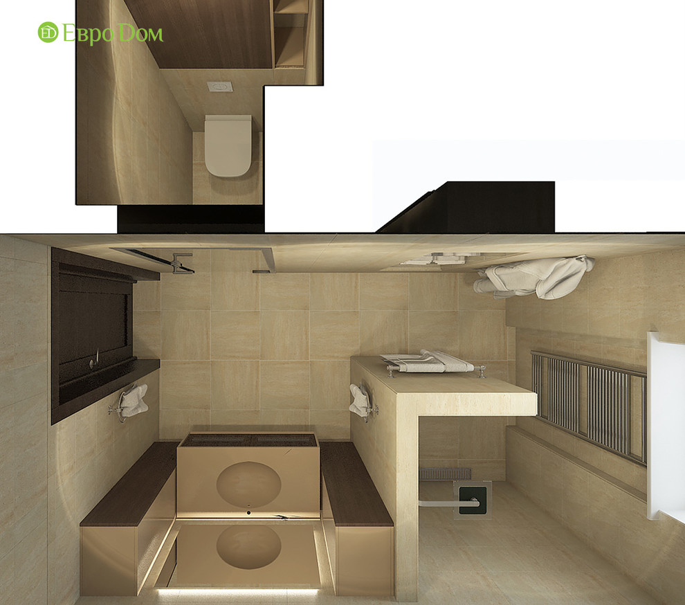 Дизайн интерьера коттеджа 490 кв. м в современном стиле