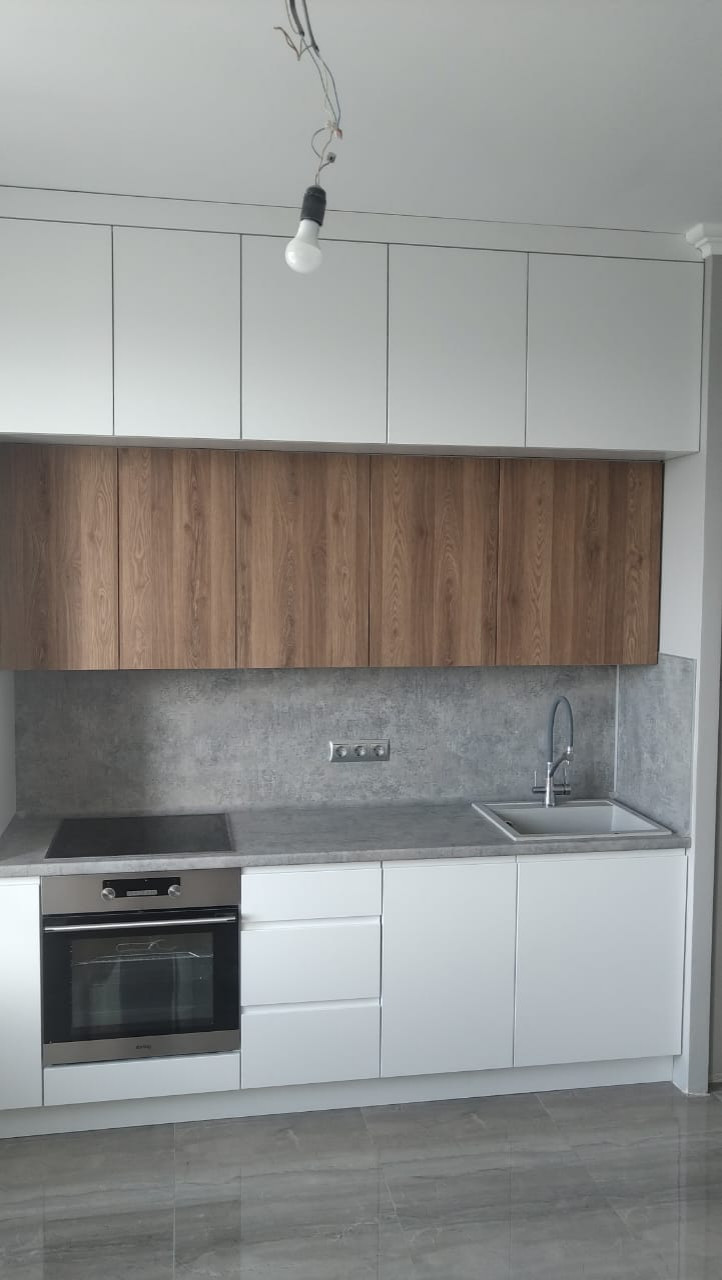 Кухня с интегрированными ручками Инфинити