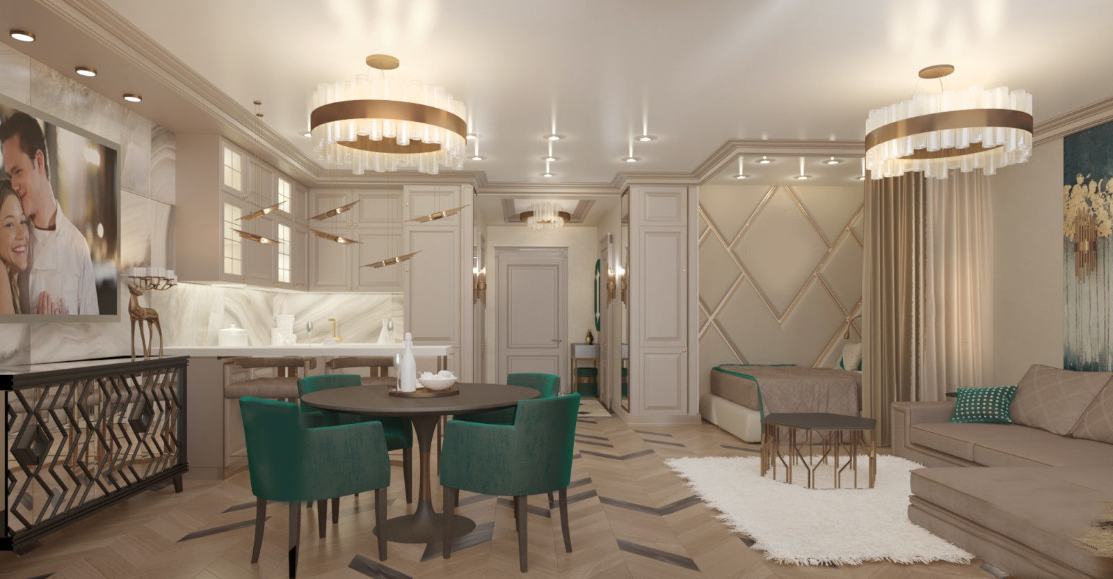 Квартира-студия для молодой семьи