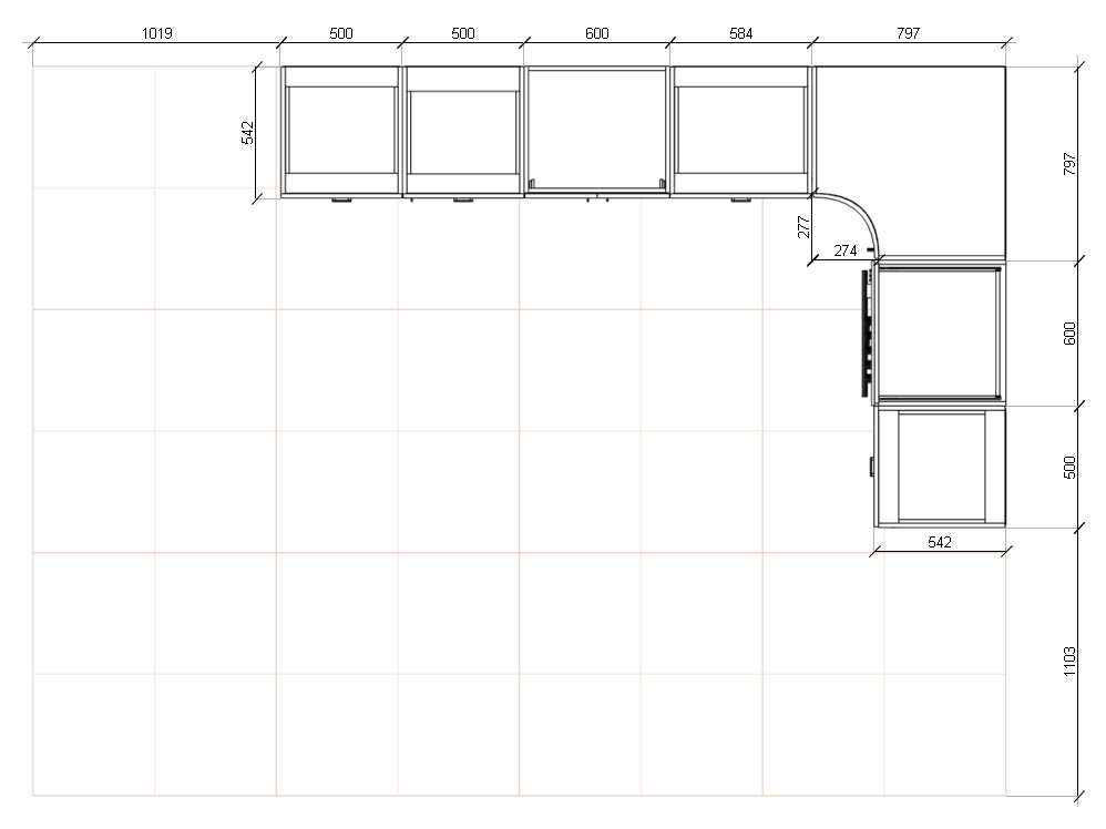 Кухня угловая из массива дерева