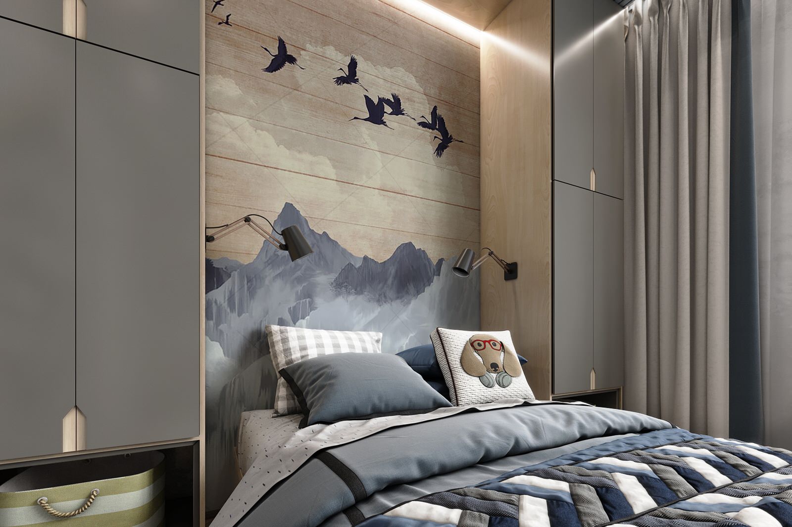 Дизайн проект детской для мальчика