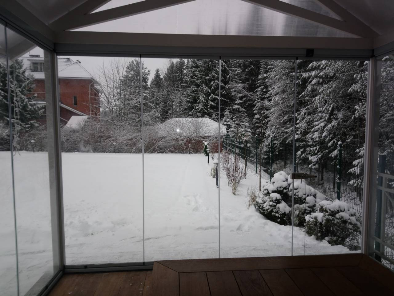 Остекление летней кухни, пос. Сярьги