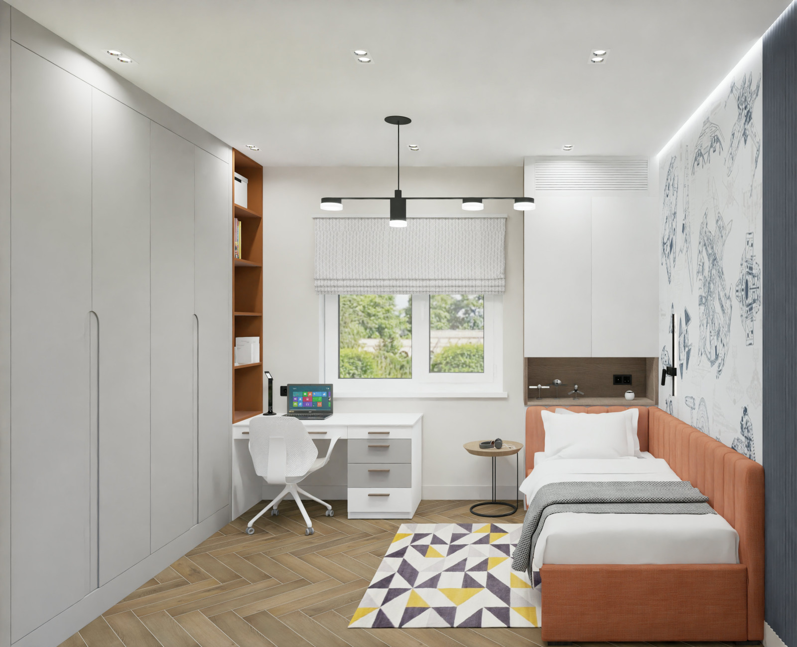 Загородный одноэтажный дом в современном стиле