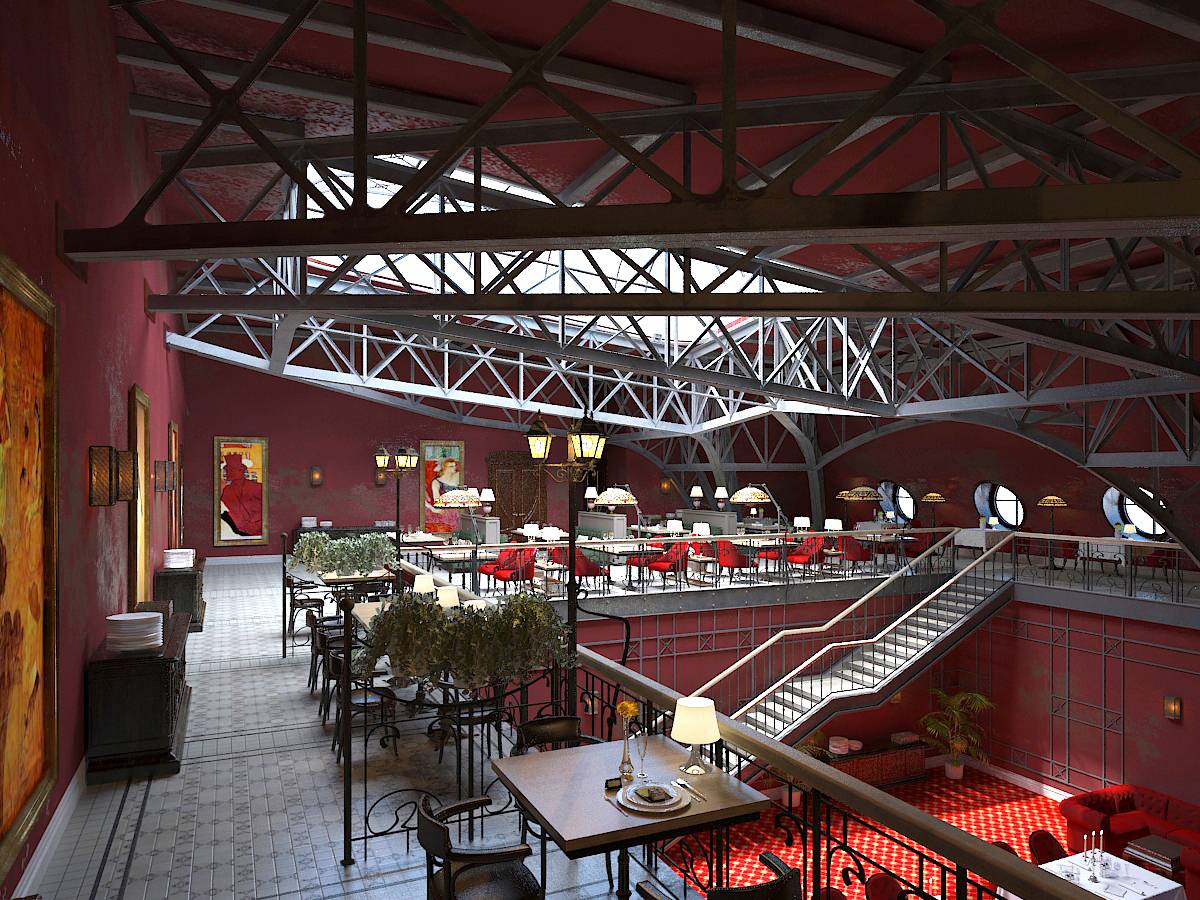 зал ресторана - кабаре при театре