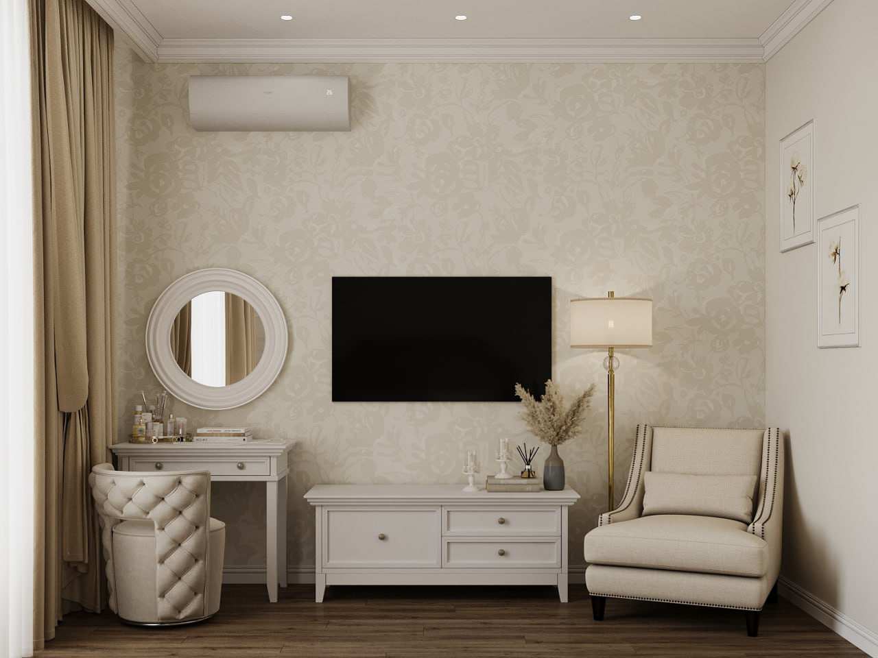 Дизайн-проект квартиры в "Сталинке" в классическом стиле