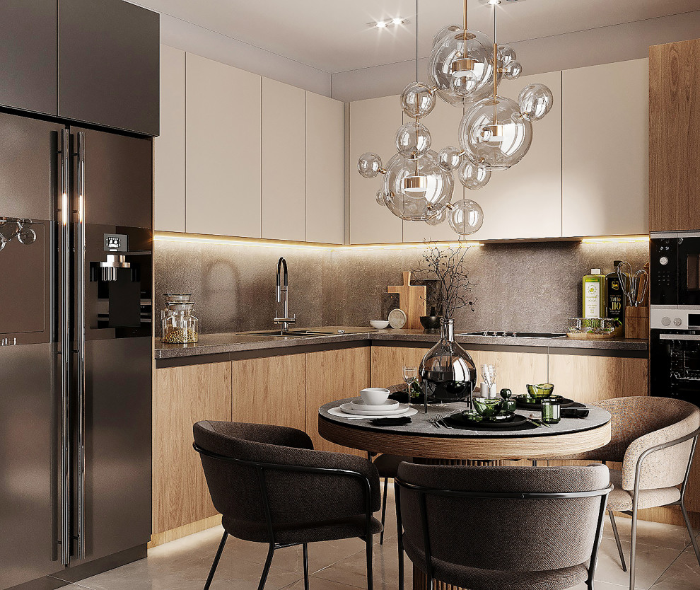 Обложка проекта: Большая кухня-гостиная в частном доме