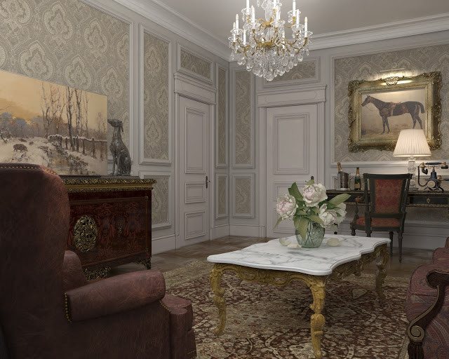 Interior design of Lux apartments of the Bariatinsky Palace