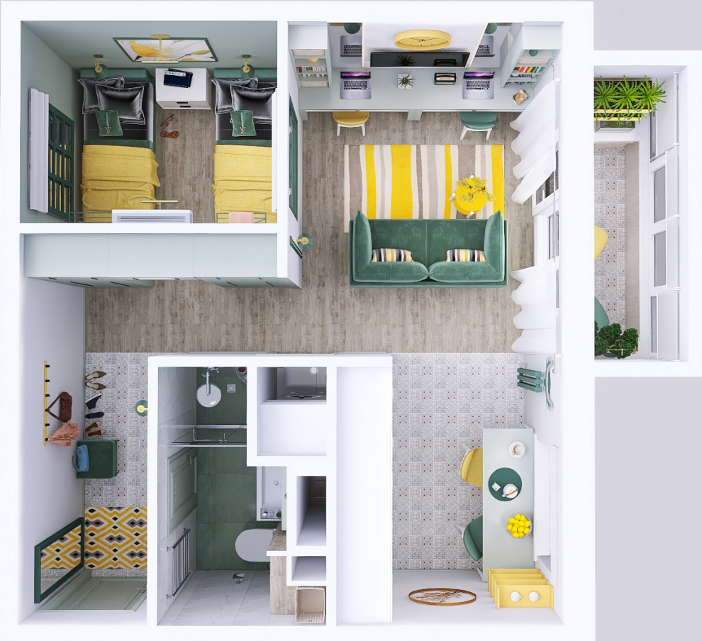 "Нарния" в однокомнатной квартире