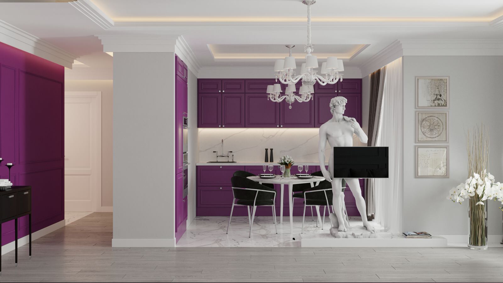 Современный интерьер с элементами классики