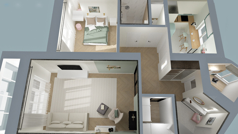 Дизайн-проект двухкомнатной квартиры