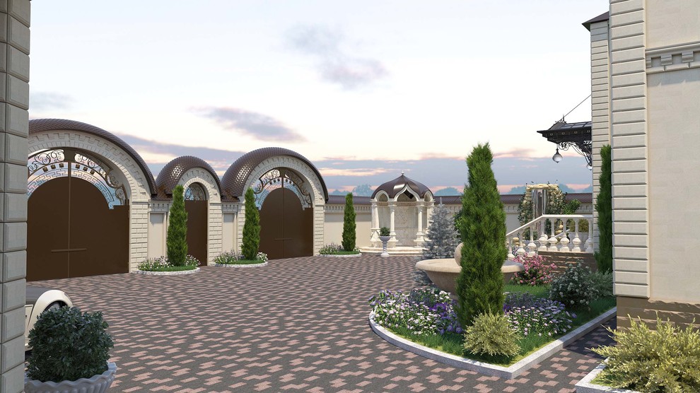 частный дом дизайн проект двора и прилегающей территории