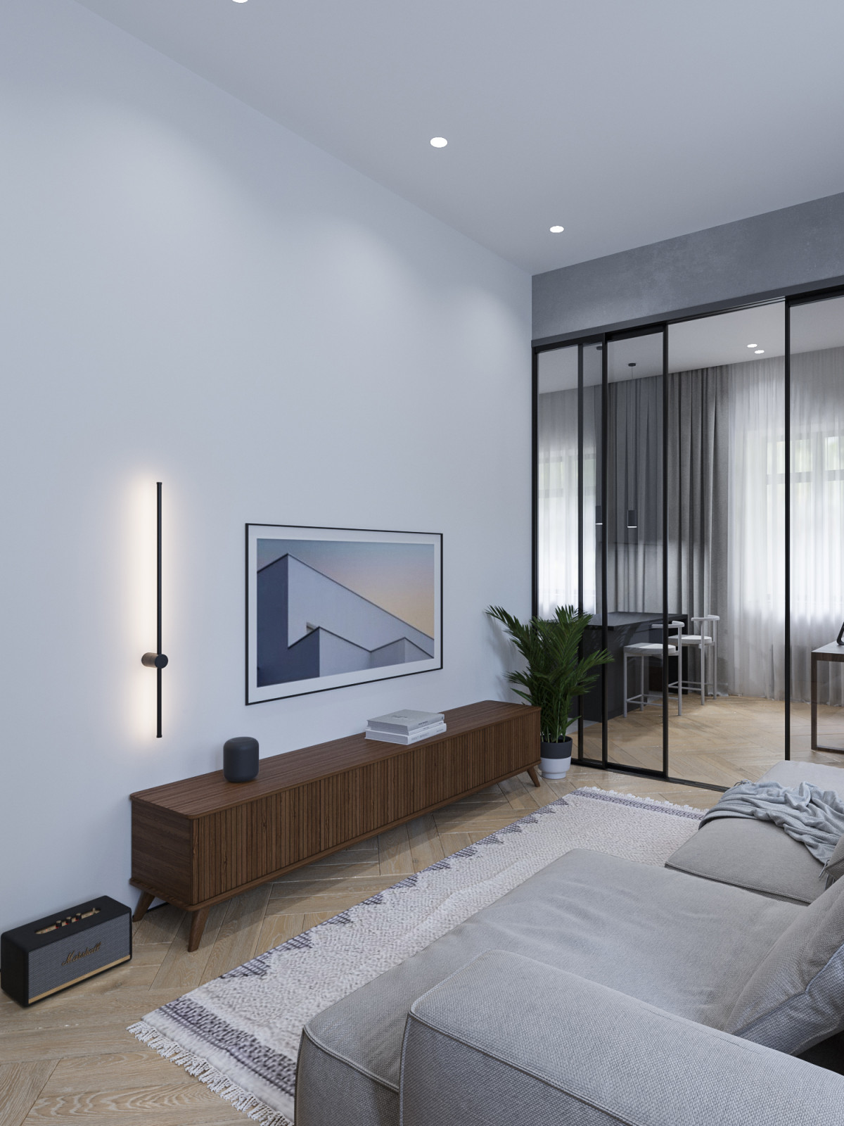 Серый минимализм в центре Петербурга