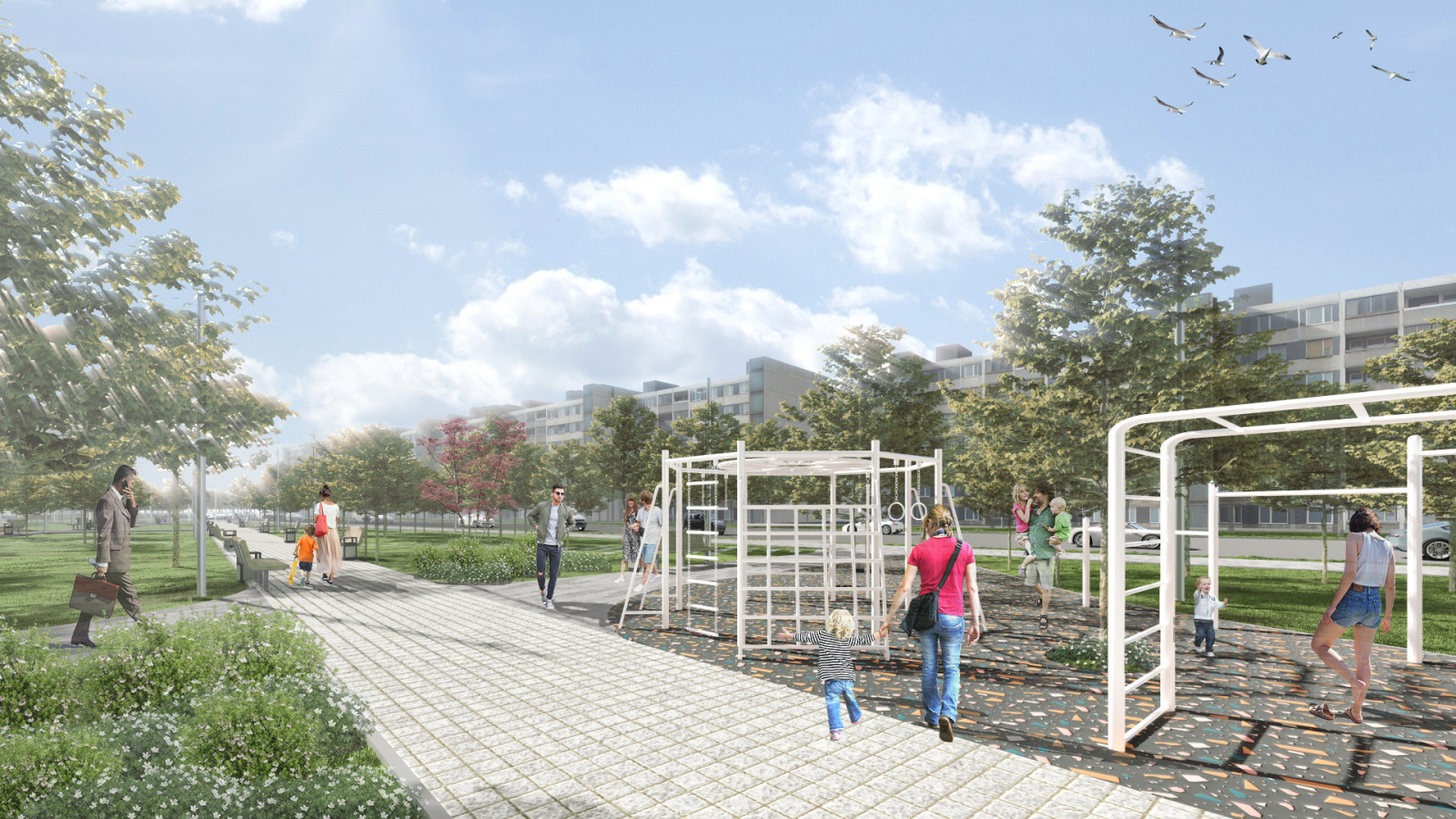 Благоустройство сквера в Краснооктябрьском районе г. Волгограда