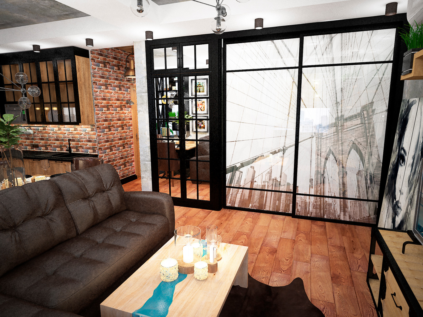 Малогабаритная квартира в стиле лофт