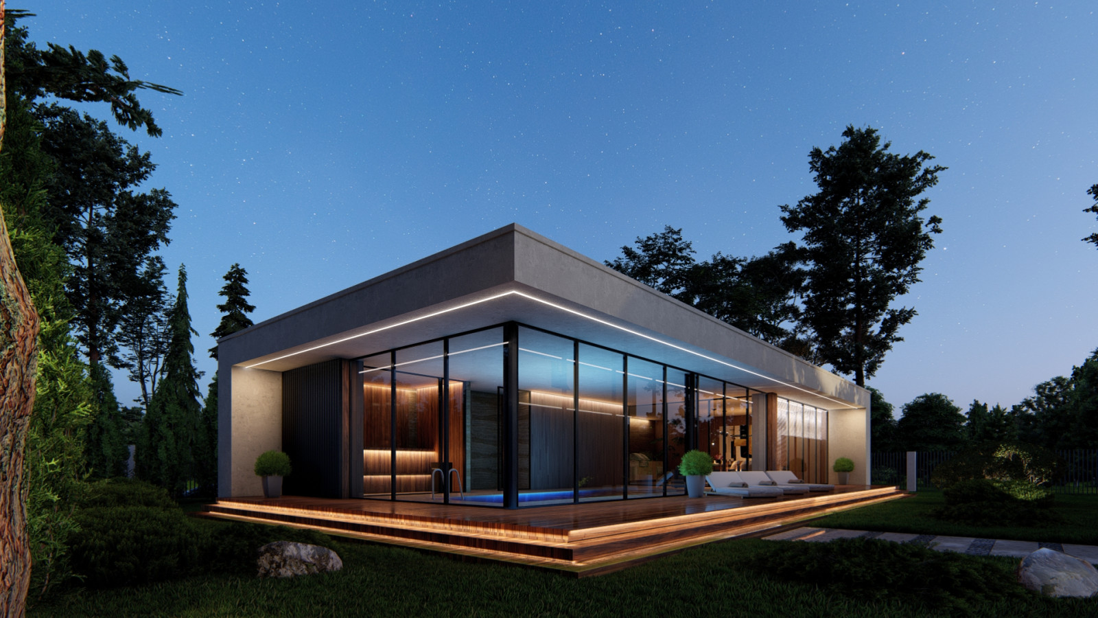 Обложка проекта: Современный загородный дом с СПА комплексом