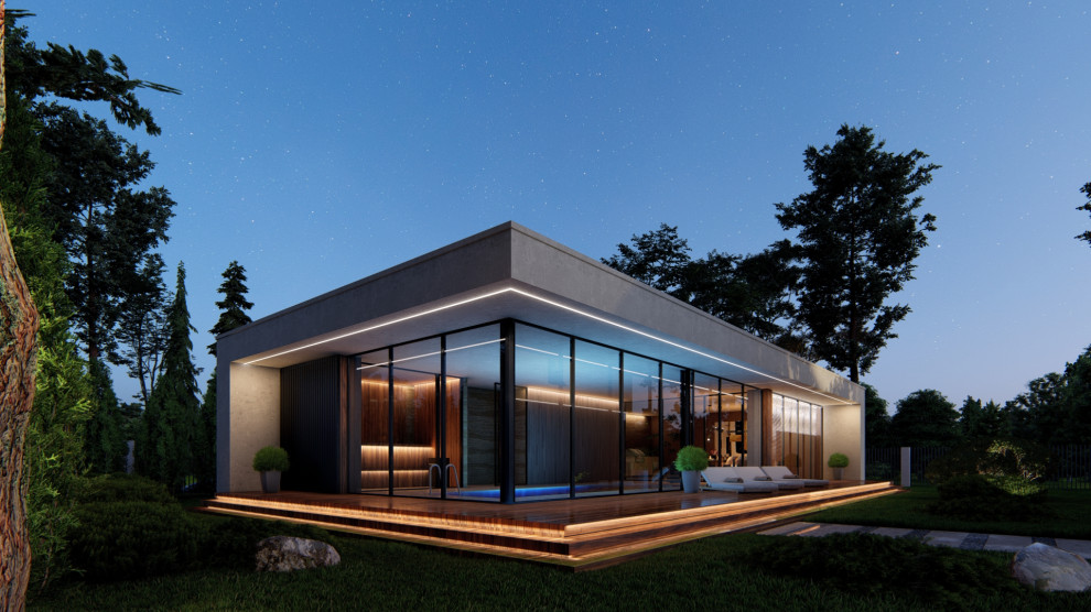 Обложка проекта: Современный загородный дом с СПА комплексом