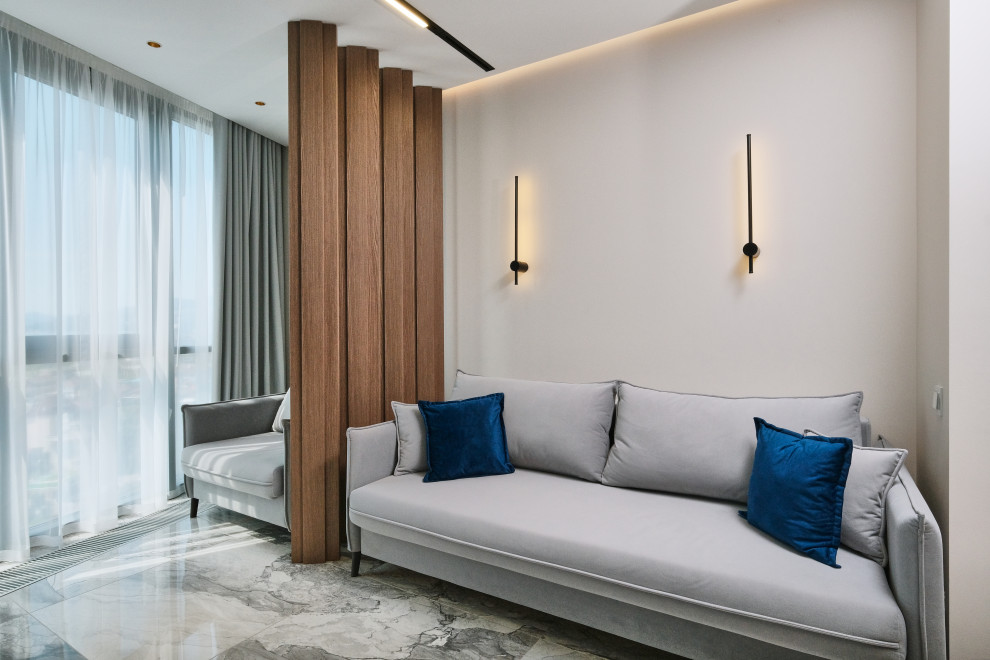 Квартира с акцентами синего ЖК  Морская Симфония