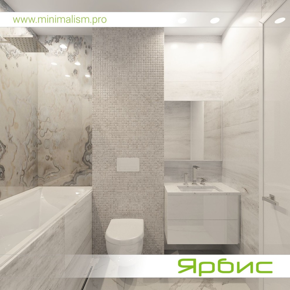 Обложка проекта: Гостевой санузел в стиле минимализм