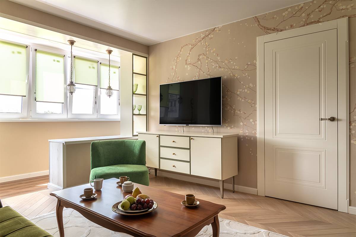 Маленькая квартира с весенними нотками. 38 м2. Серия дома П II-68.