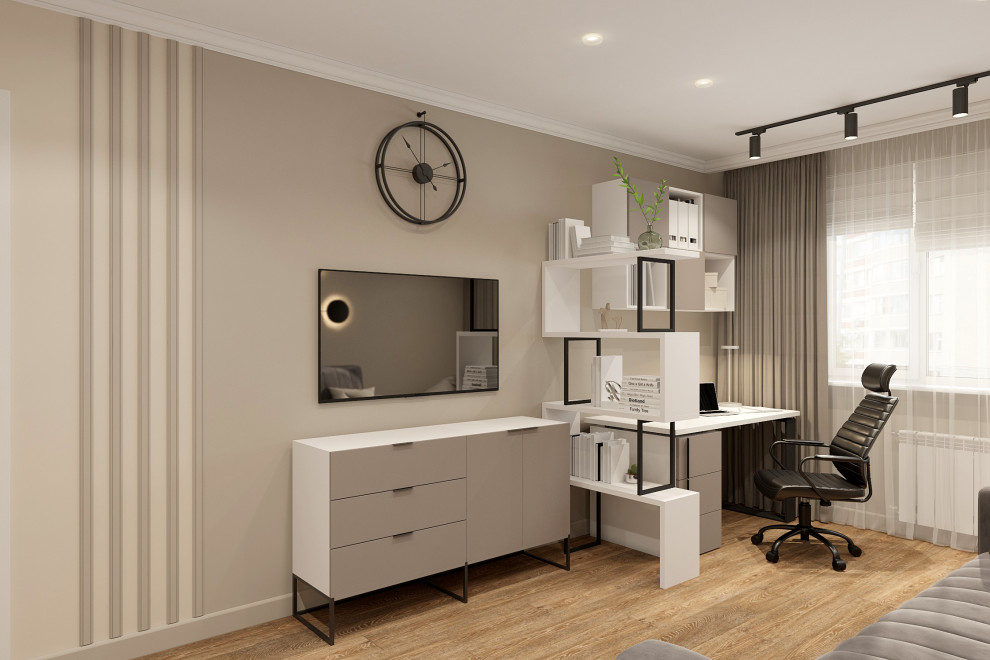 Двухкомнатная квартира 56 кв. м. в стиле неоклассика, в доме серии П-44Т