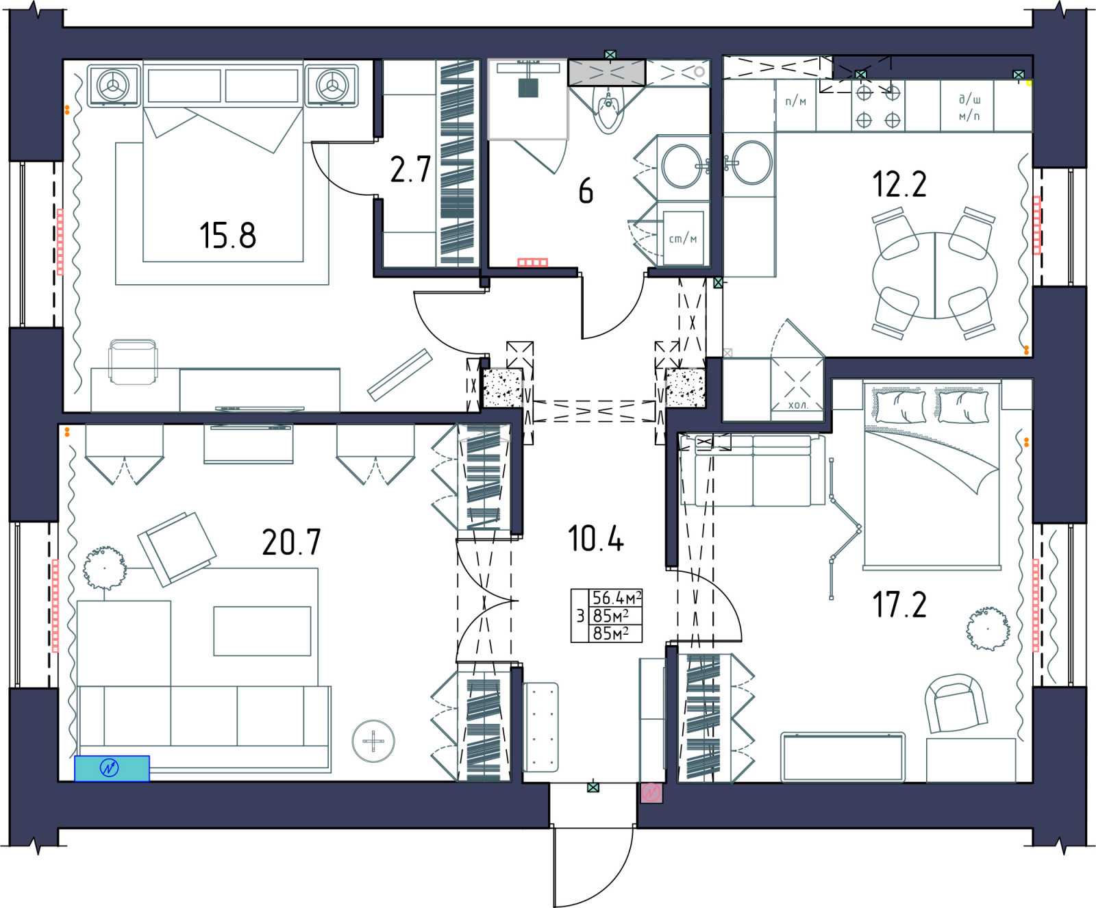 Проект квартиры в историческом центре Самары