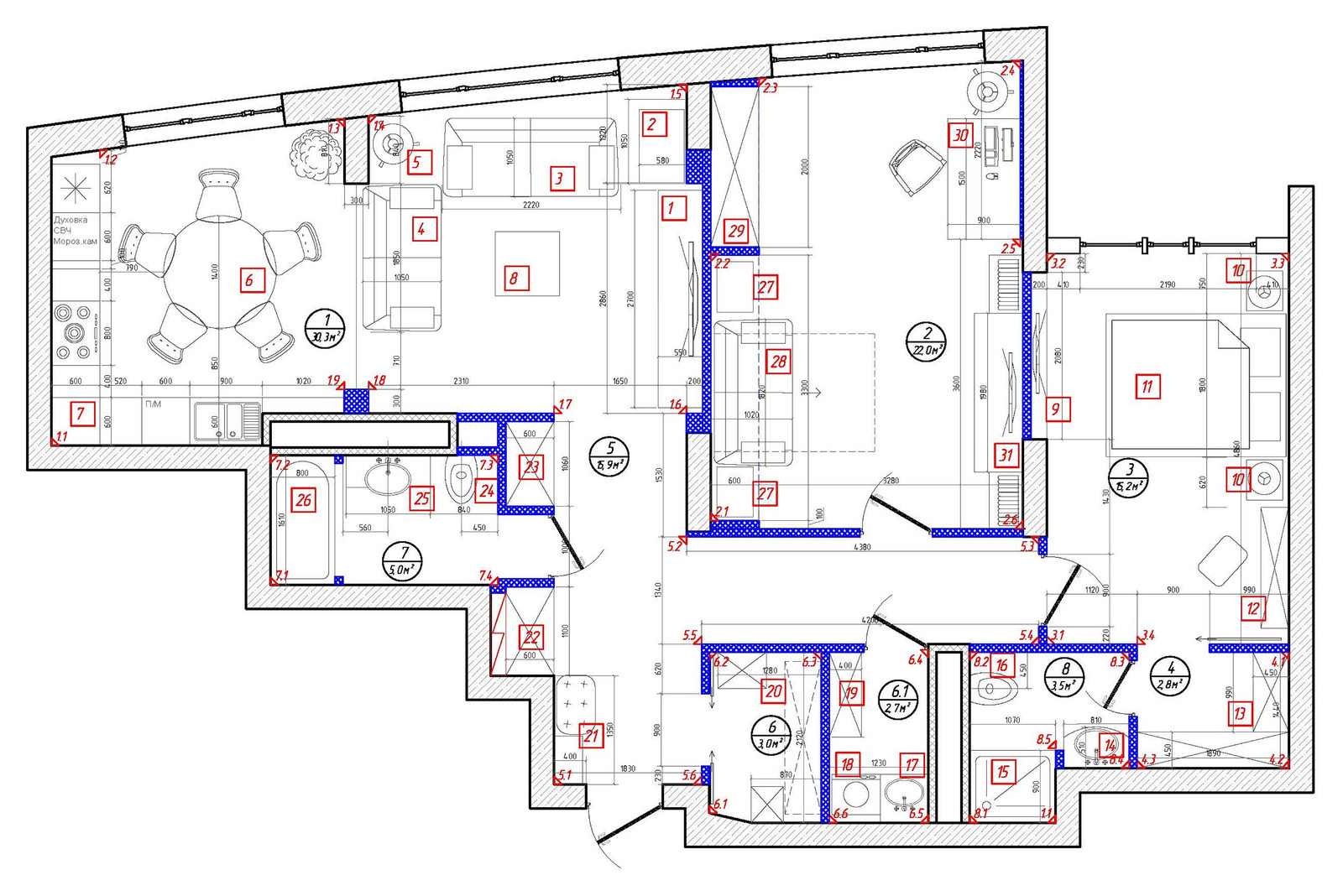 Обложка проекта: #19 | Проект квартиры 103м