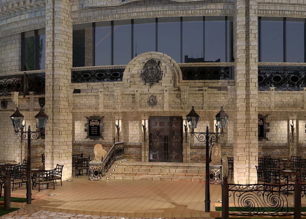 Фасад ресторанного дома Петровский (лихие 2009-10е)