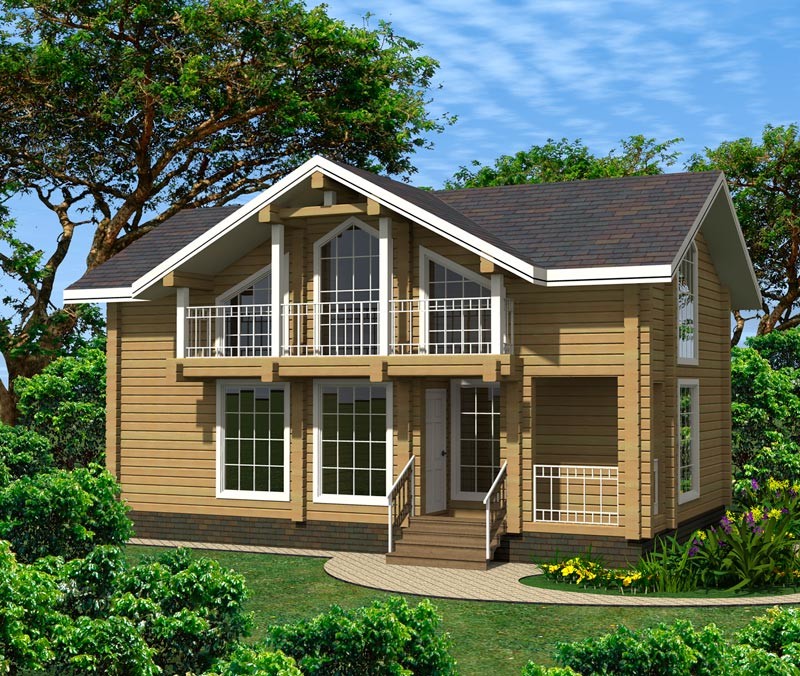 Проекты домов от 95 до 110 кв.м. из клееного бруса