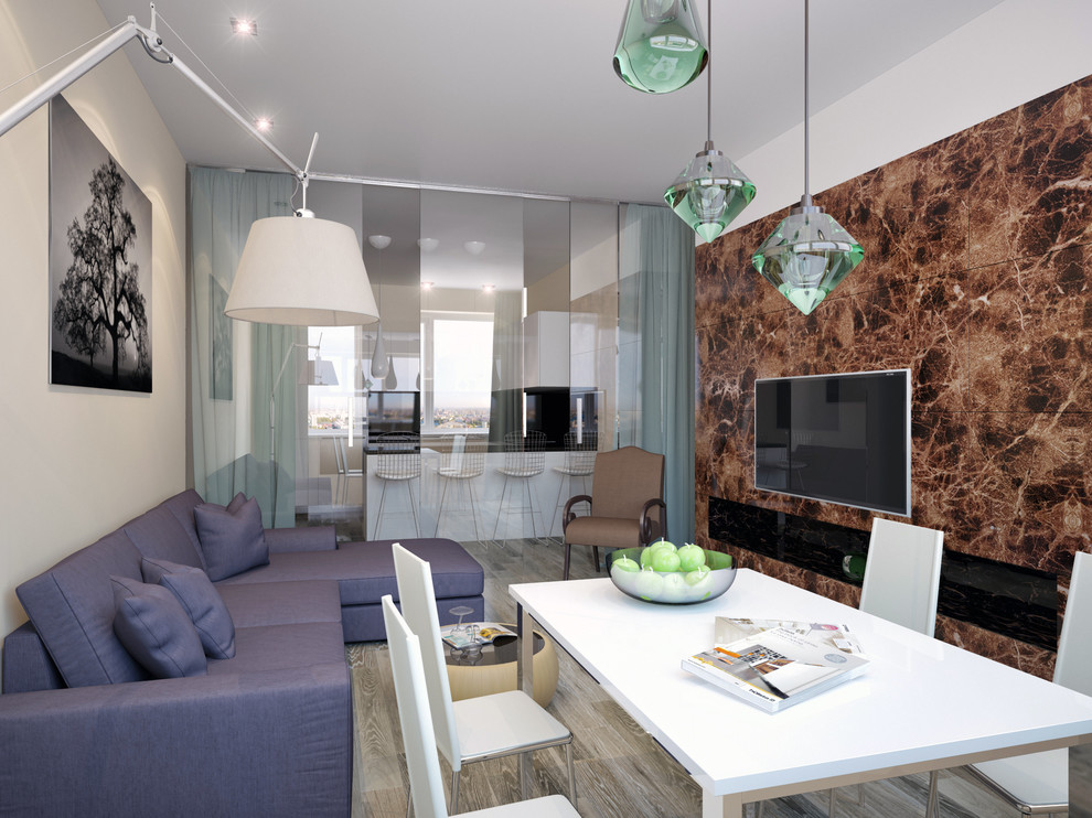 Дизайн квартиры в ярких оттенках