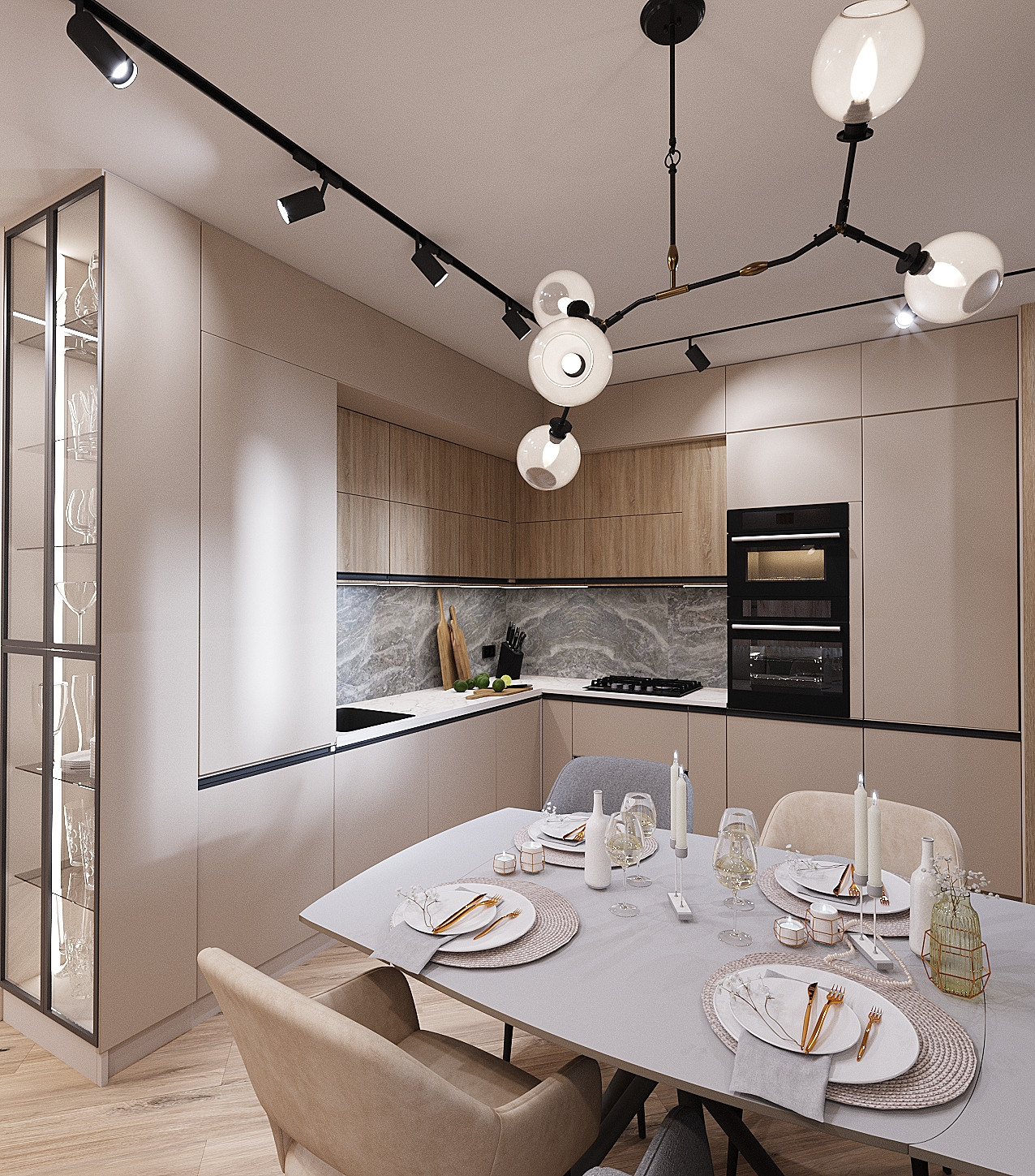 Дизайн-проект кухни-гостиной с перепланировкой