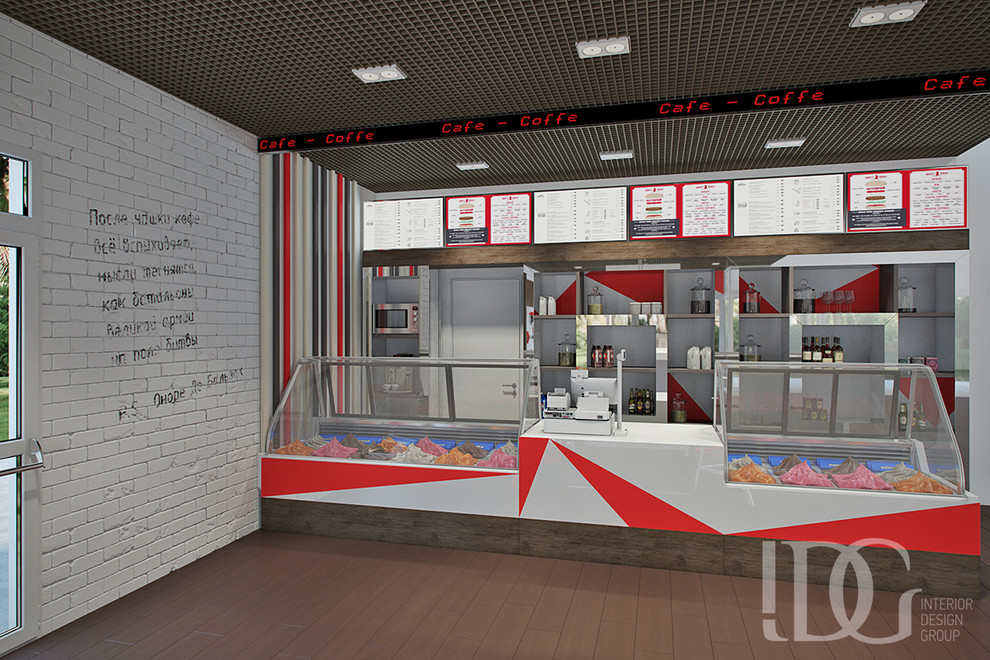 Дизайн зоны для перекусов на автозаправках в Москве