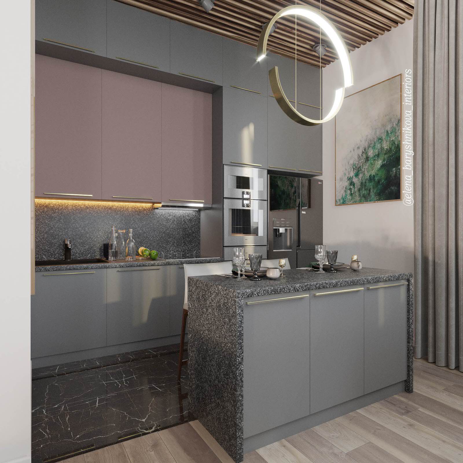 Дизайн проект квартиры 130м2 "Курорт в городе" (Resort in the City)