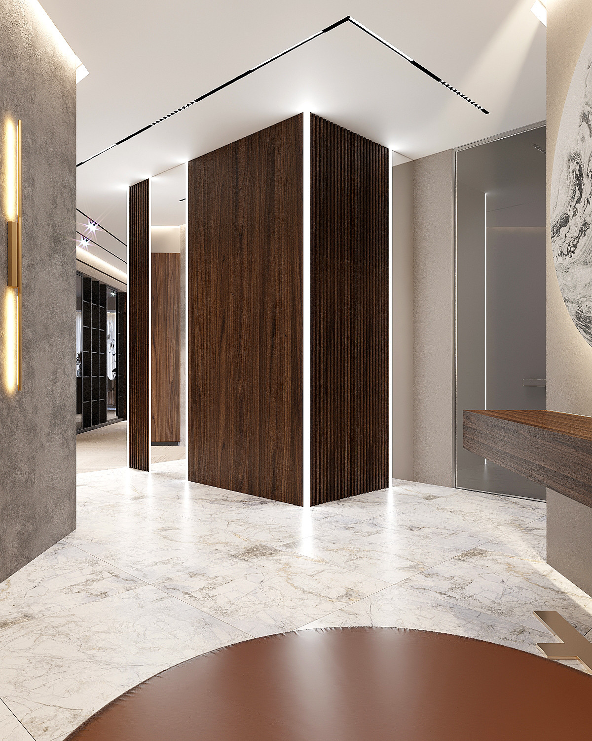 Интерьер квартиры ЖК "Ладья" в г. Самара 163м2